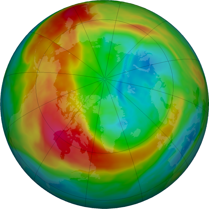 Arctic ozone map for 11 February 2020